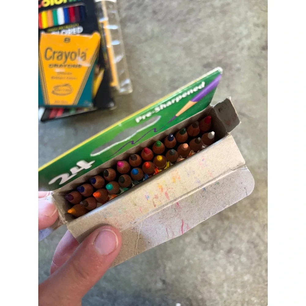 Vintage Art Bundle Crayola Colored Pencils Crayons Colorific Coloray by Venus